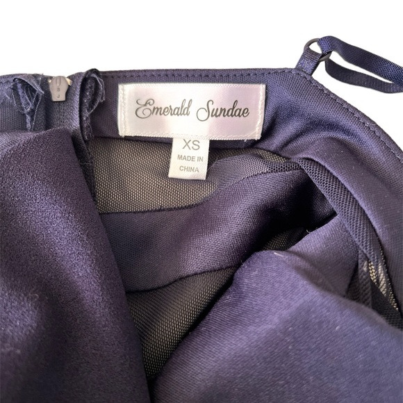 Emerald Sundae Plunge Neck Mini Fit & Flare Dress - Picture 5 of 5